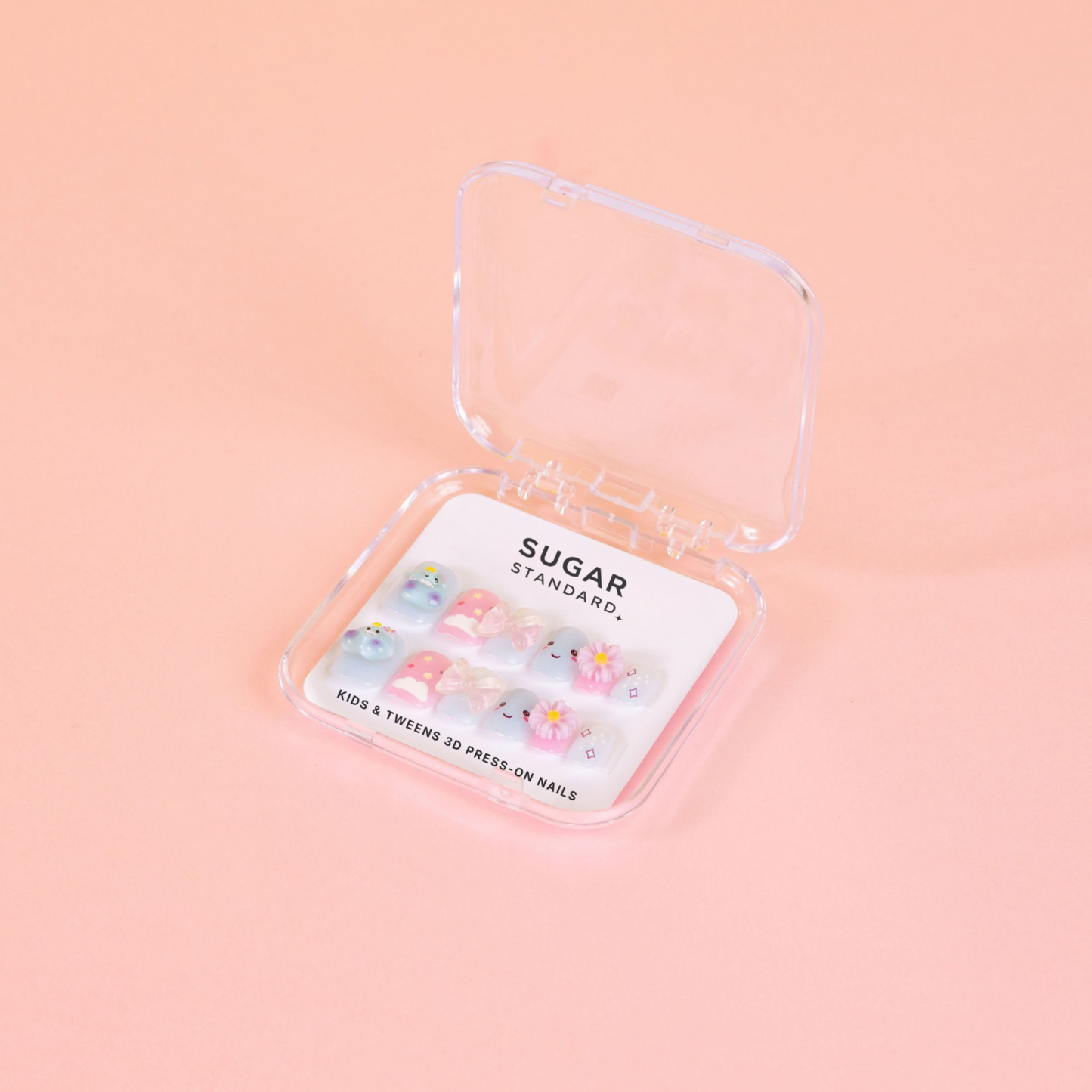 Tween 3D Press-On Nails – Dreamy Friends (Ages 8–12)