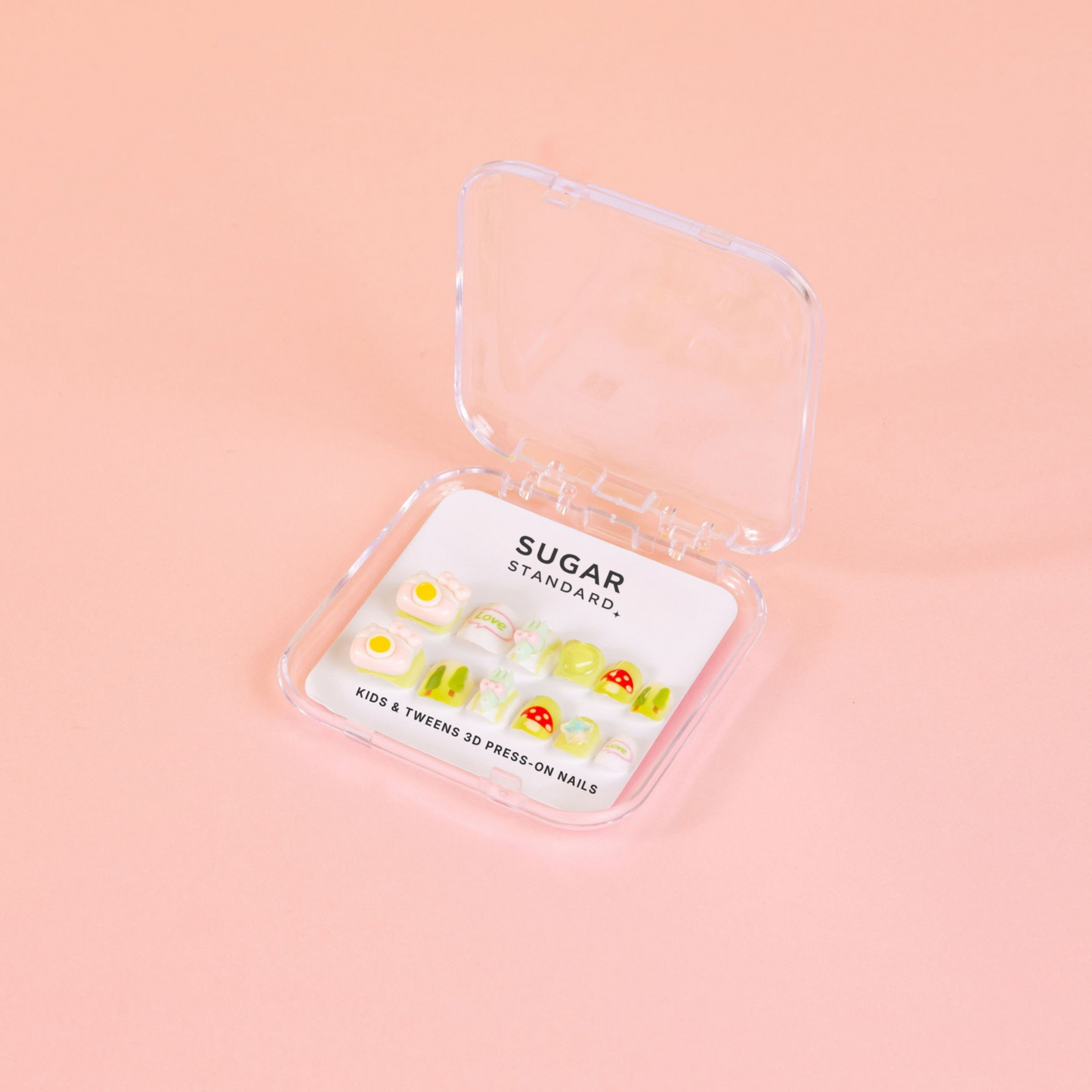 Kids 3D Press-On Nails – Sweet Garden (Ages 5-8)