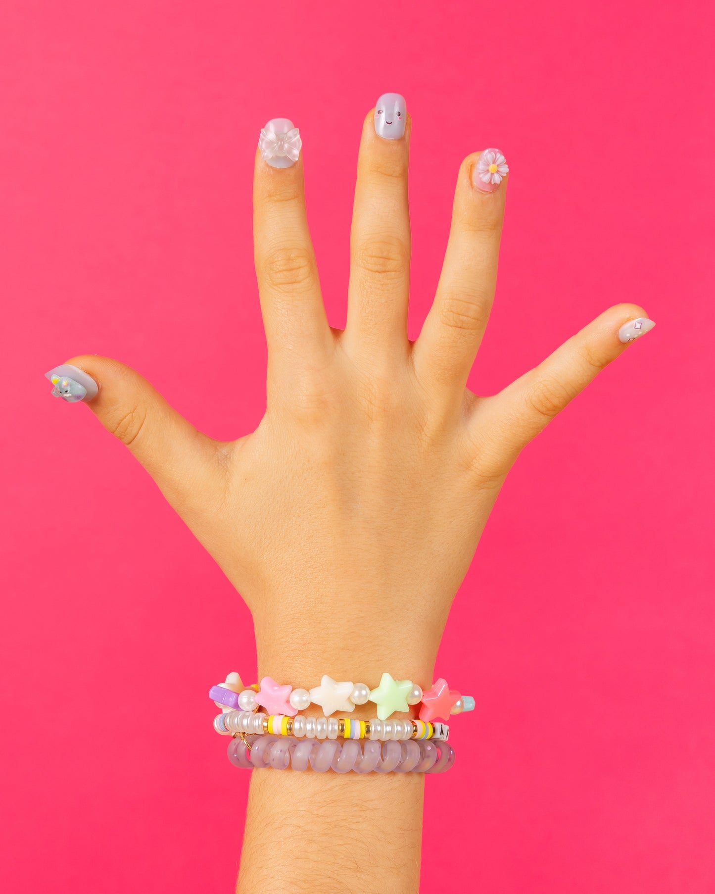 Tween 3D Press-On Nails – Dreamy Friends (Ages 8–12)