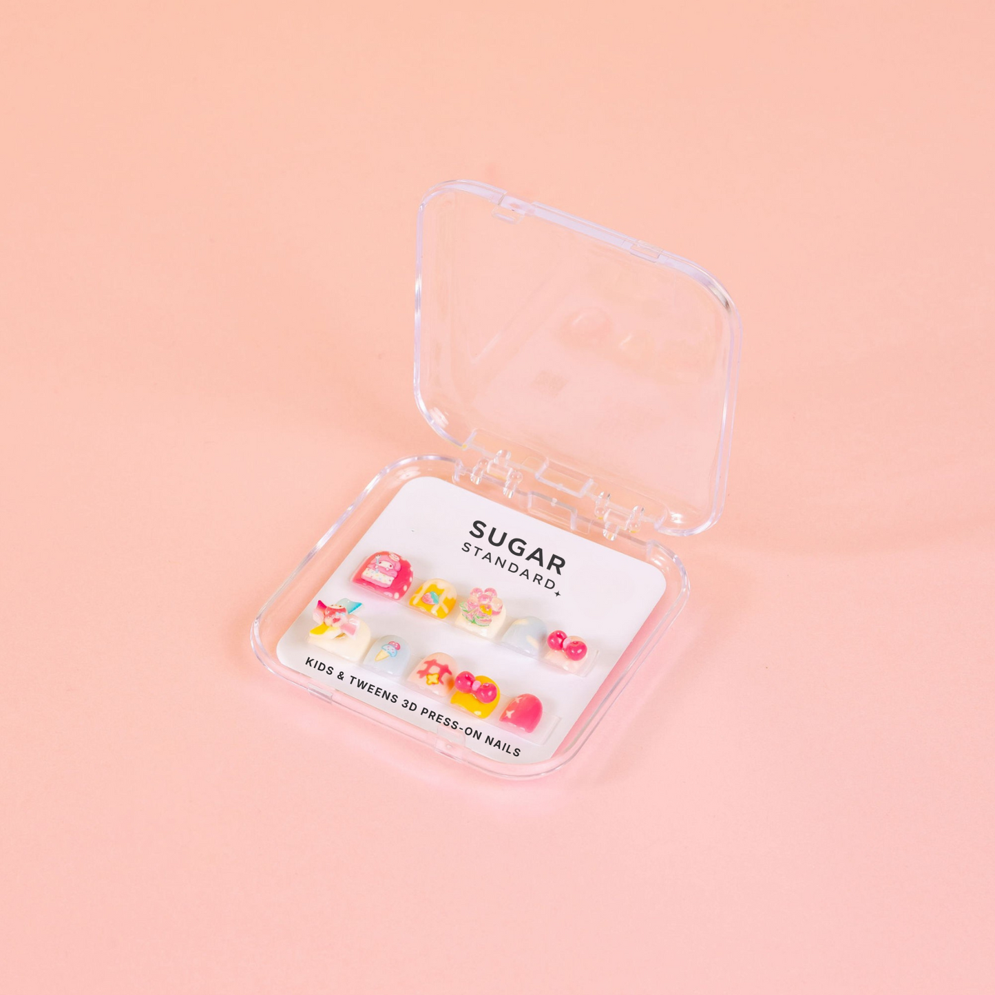 Tween 3D Press-On Nails – Twirl and Friends (Ages 8–12)