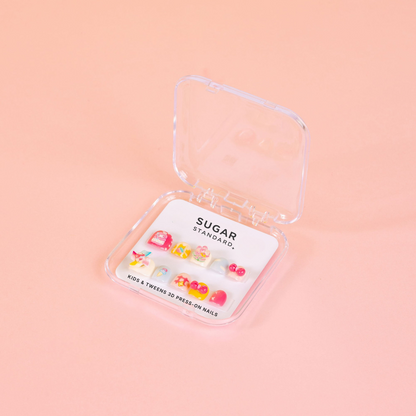 Tween 3D Press-On Nails – Twirl and Friends (Ages 8–12)